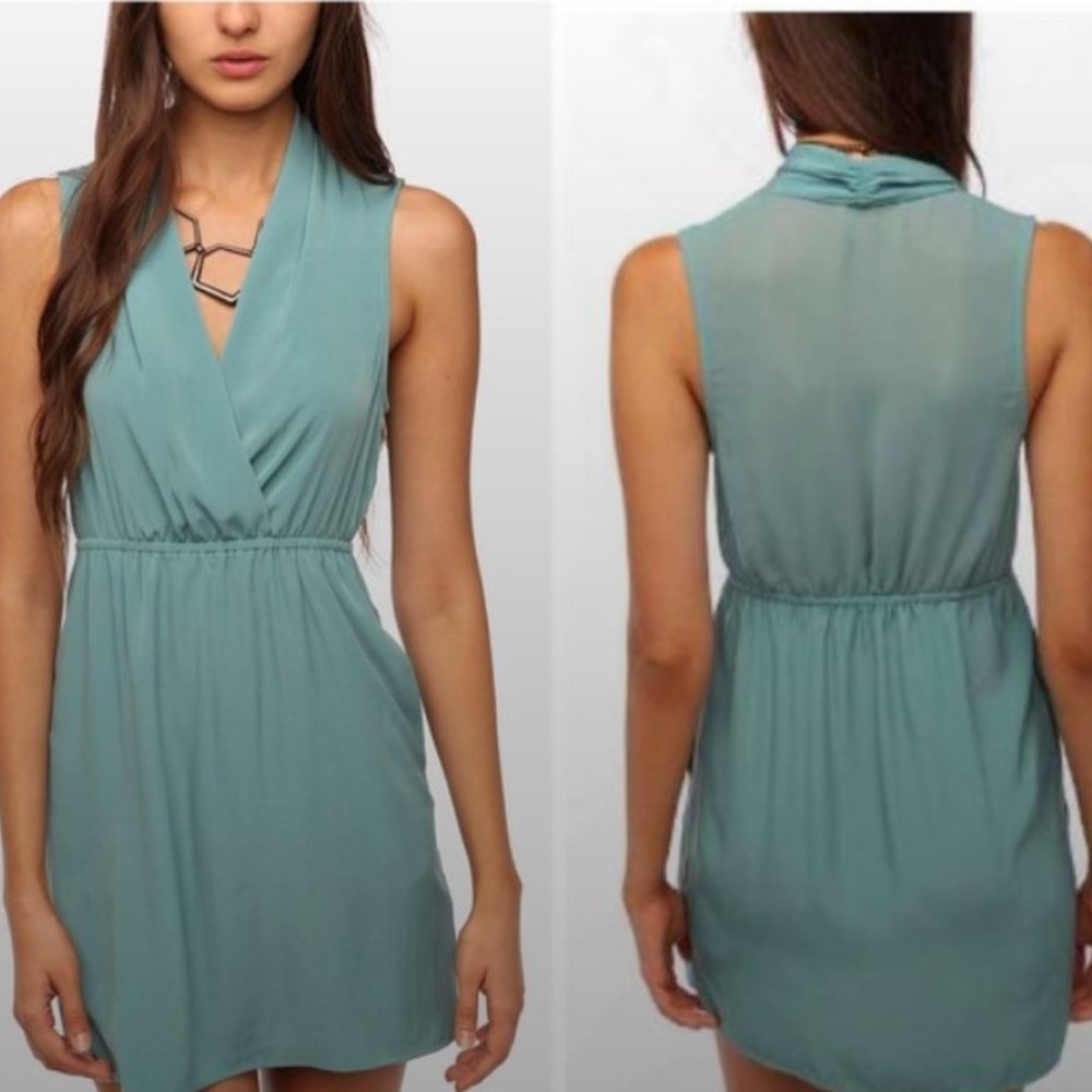 UO Sparkle & Fade Surplice Sleeveless Dress